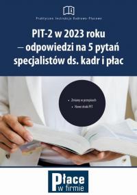 PIT-2 w 2023 roku - odpowiedzi - okłakda ebooka