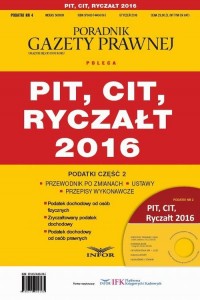 Podatki 2016/04 Podatki cz.2 PIT,CIT,Ryczałt - okłakda ebooka
