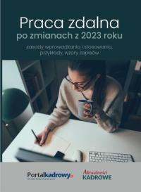 Praca zdalna po zmianach z 2023 - okłakda ebooka