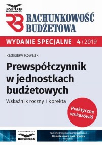 Prewspółczynnik w jednostkach budżetowych. - okłakda ebooka