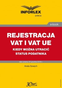 REJESTRACJA VAT I VAT UE kiedy - okłakda ebooka