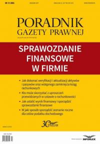 Sprawozdanie finansowe w firmie - okłakda ebooka