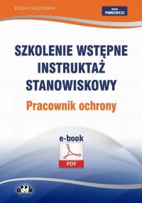 Szkolenie wstępne Instruktaż stanowiskowy - okłakda ebooka