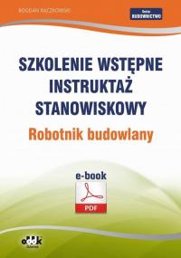 Szkolenie wstępne Instruktaż stanowiskowy - okłakda ebooka