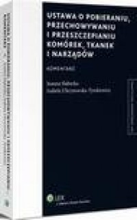 Ustawa o pobieraniu, przechowywaniu - okłakda ebooka
