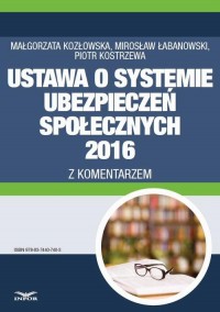 Ustawa o systemie ubezpieczeń społecznych - okłakda ebooka