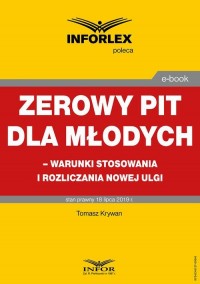 Zerowy PIT dla młodych – warunki - okłakda ebooka
