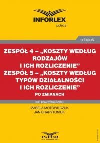 Zespół 4 - „Koszty według rodzajów - okłakda ebooka