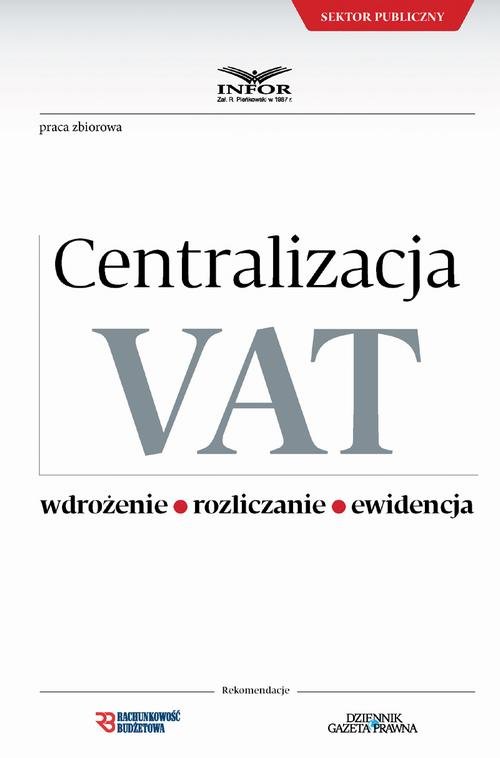 Centralizacja VAT - Wdrożenie, - okłakda ebooka