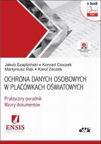 Ochrona danych osobowych w placówkach - okłakda ebooka