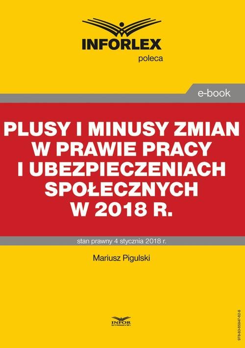 Plusy i minusy zmian w prawie pracy - okłakda ebooka