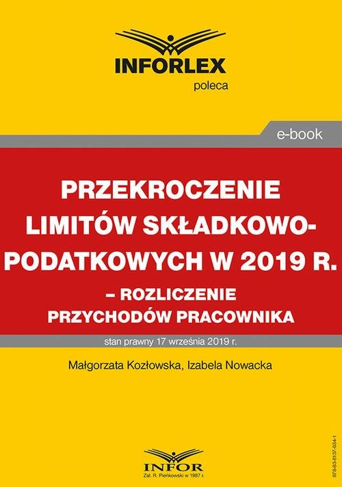 Przekroczenie limitów składkowo-podatkowych - okłakda ebooka