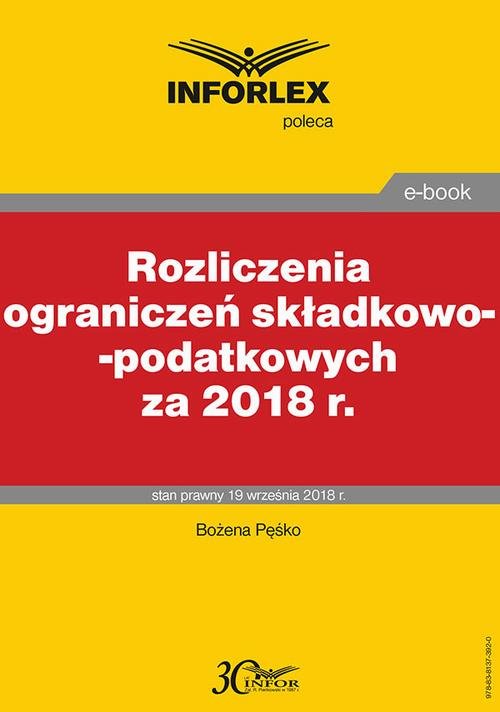 Rozliczenia ograniczeń składkowo-podatkowych - okłakda ebooka