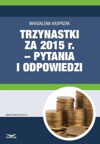 Trzynastki za 2015 r. w pytaniach - okłakda ebooka