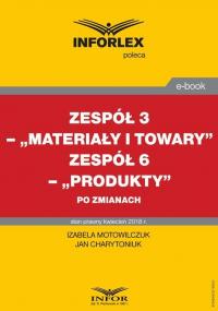 Zespół 3 – „Materiały i towary”. - okłakda ebooka