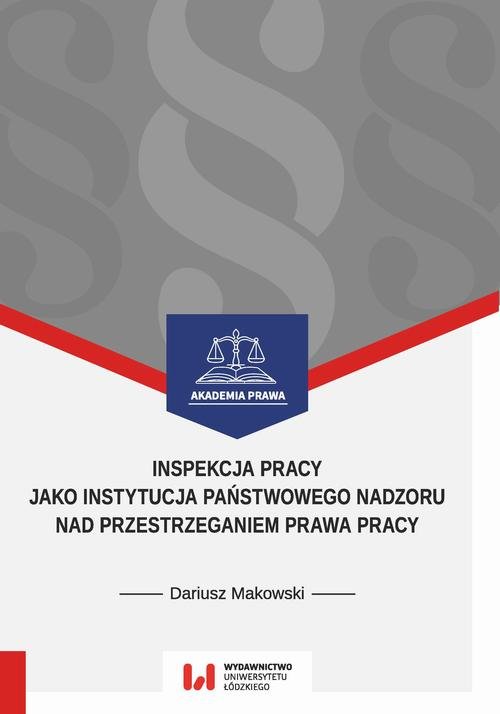 Inspekcja pracy jako instytucja - okłakda ebooka