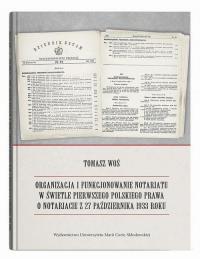 Organizacja i funkcjonowanie notariatu - okłakda ebooka
