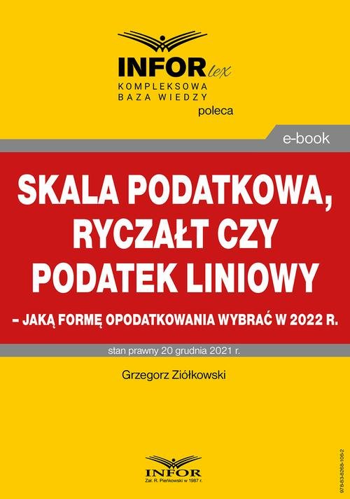 Skala podatkowa, ryczałt czy podatek - okłakda ebooka