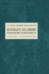 12 Pułk Ułanów Podolskich. Rozkazy - okładka książki