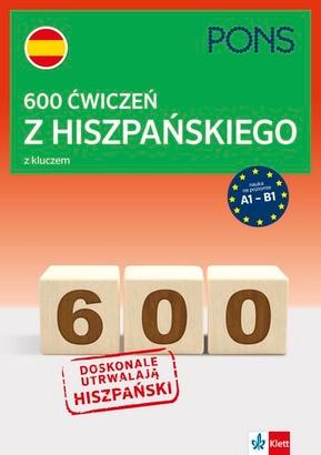 600 ćwiczeń z hiszpańskiego z kluczem - okładka podręcznika