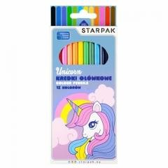 Kredki ołówkowe 12 kolorów Unicorn - zdjęcie produktu