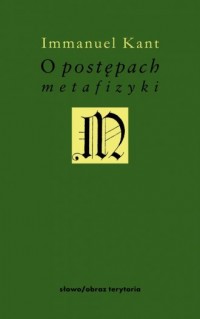 O postępach metafizyki - okładka książki