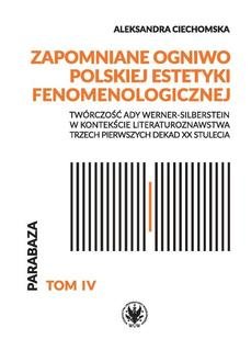 Zapomniane ogniwo polskiej estetyki - okładka książki