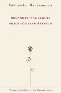 Humanistyczne żywoty filozofów - okładka książki
