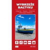 okładka książki - Mapa turystyczna Wybrzeże Bałtyku 5 Gdańsk Gdynia Sopot Mierzeja Wiślana 1:50 000
