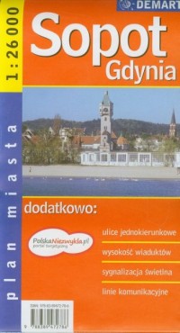 Gdynia, Sopot - plan miasta - zdjęcie reprintu, mapy