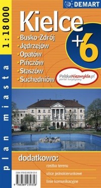 Kielce plus 6 (plan miasta) - zdjęcie reprintu, mapy