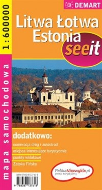 Litwa, Łotwa, Estonia see it - - zdjęcie reprintu, mapy