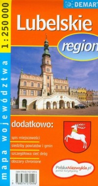 Lubelskie region - mapa województwa - zdjęcie reprintu, mapy
