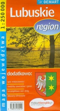 Lubuskie region - mapa województwa - zdjęcie reprintu, mapy