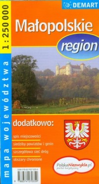 Małopolskie (region - mapa województwa) - zdjęcie reprintu, mapy