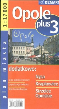 Opole plus 3 - plan miasta - zdjęcie reprintu, mapy
