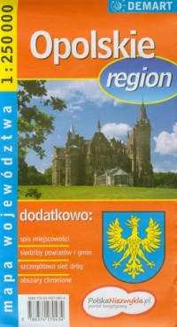 Opolskie. Region - mapa województwa - okładka książki
