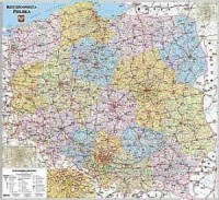Polska (mapa kodowo-drogowa ścienna) - zdjęcie reprintu, mapy