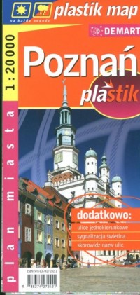 Poznań (plastik - plan miasta laminowany) - zdjęcie reprintu, mapy