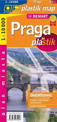 Praga (plastik - plan miasta laminowany) - zdjęcie reprintu, mapy