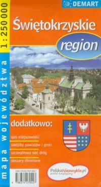 Świętokrzyskie region(mapa województwa) - zdjęcie reprintu, mapy