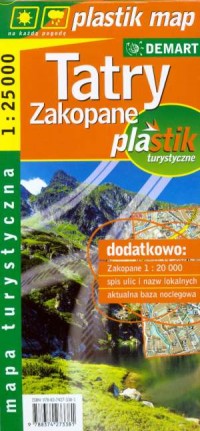 Tatry, Zakopane (plastik - mapa - zdjęcie reprintu, mapy