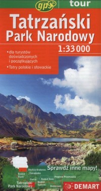 Tatrzański Park Narodowy gps mapa - zdjęcie reprintu, mapy