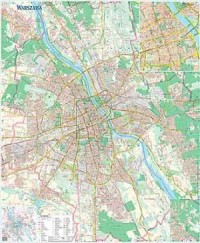 Warszawa (plan miasta /mapa ścienna) - zdjęcie reprintu, mapy