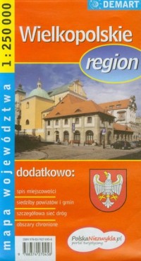 Wielkopolskie region - mapa województwa - zdjęcie reprintu, mapy