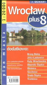 Wrocław plus 8 - plan miasta (skala - zdjęcie reprintu, mapy