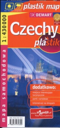 Czechy (plastik - mapa samochodowa - zdjęcie reprintu, mapy