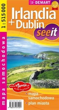 Irlandia+Dublin see it - mapa samochodowa - zdjęcie reprintu, mapy