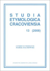 Studia Etymologica Cracoviensia - okładka książki