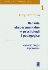 Badania eksperymentalne w psychologii - okładka książki